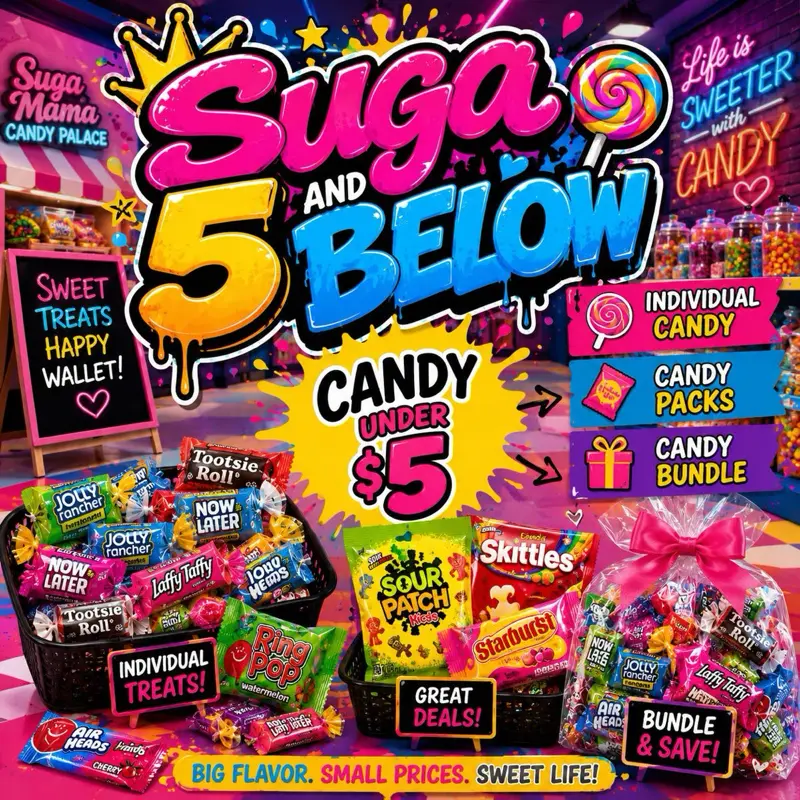 Suga Mama 5 & Below Candy Section Suga Mama 5 & Below Candy Section