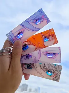 Genshin Impact Anime Game Cartoon Keychain, Dual-Layer Acrylic, Unique Craftsmanship, Glows in Sunlight, Perfect for Fans, Gift Idea