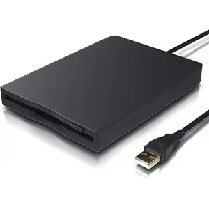 USB Floppy Drive,Floppy Disk Reader 3.5-inch External Portable 1.44 MB FDD for Windows XP/7/8/10/11 PC Laptop Plug and Play No Extra Drivers- Black