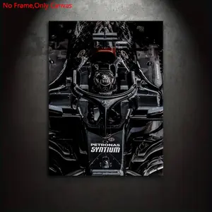 1 Piece/Set Frameless Canvas Painting Print Poster,Classic Realism Documentary Industrial Vehicle Pop Art,Formula AMG W11,Perfect Gift for F1 Racing Fans,Ideal Gift for Bedroom,Study,Office,Living Room,Dorm Hallway,Kitchen,Mural,Wall Decoration,Room Decor