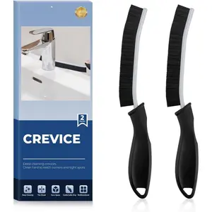 Crevice Cleaning Brushes, Cleaner Scrub Brush Tool for Hard to Reach Tight Space,  Essentials, Cleaning Supplies for Shower, Bathroom, Kitchen, Toilet, Window