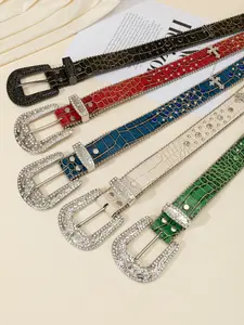 Women's Y2K Style Leopard Belt, & Design, Metal Buckle Closure, Perfect for Parties & Daily Wear