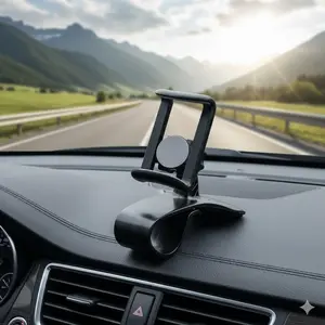 360 Car Phone Mount; universal Silicone Anti-Slip Dashboard Holder with 360° Rotation, Multi-Angle Adjustable Gravity Sensor Phone Stand for All Phones, Easy View Navigation Car Accessory Cell Phone Holder