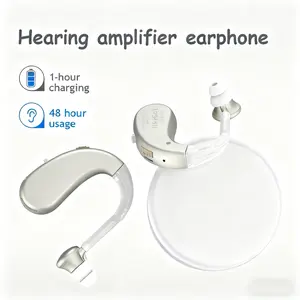 2pcs Rechargeable Hearing Aids with Charging Case, In-Ear Design for Seniors, Soft Silicone Ear Tips for Daily Comfortable Listening