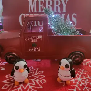 ZOU3D 3D Printed Articulated Penguin Statue for Home Decor and Christmas Gift