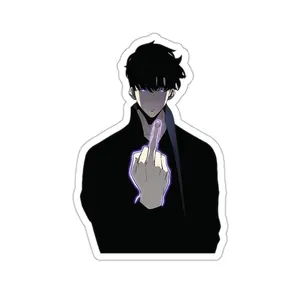 Sung Jinwoo Sticker, Kiss-Cut Stickers, Solo Leveling, Anime, Cute Gift, Monarch, Perfect Gift, Anime Lover, Solo Leveling Lover