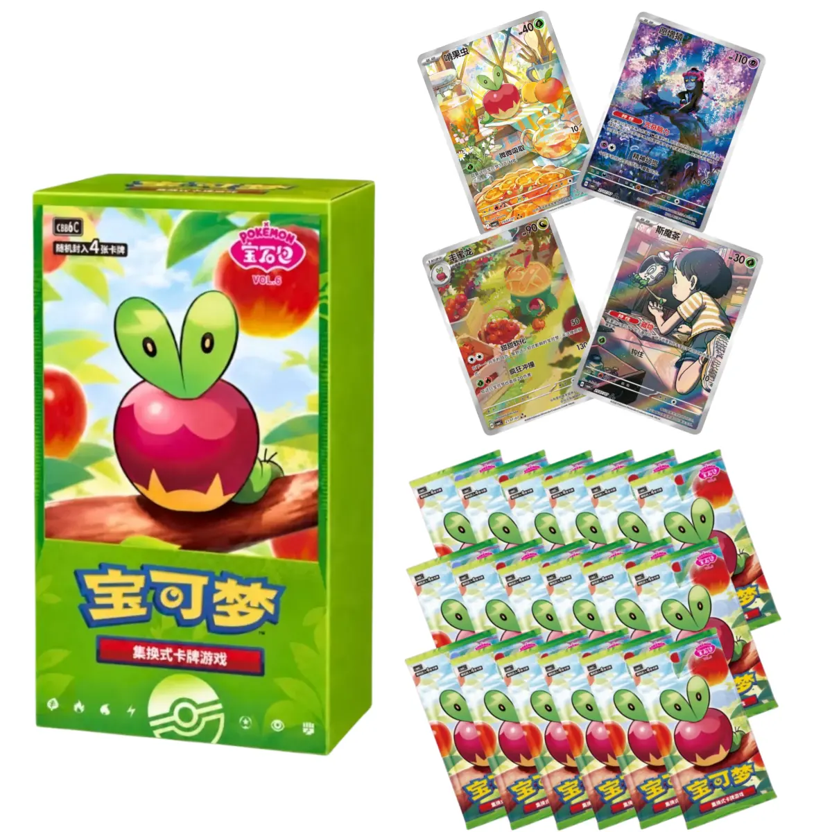 [CN] Pokemon TCG Gem Pack Vol 6 Booster Box (CBB6C) Trading Cards Rare Collection Blind Box Gift for Birthday