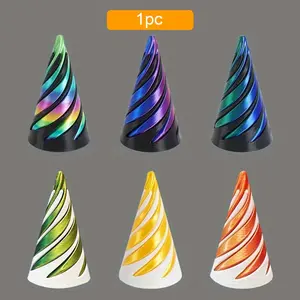 3D-Printed Bi-Directional Thrust Spiral Cone Desktop Ornament — Futuristic Optical Illusion Home Decor — Stress-Relieving Interactive Desk Accessory — Holiday Gift (Independence Day, Halloween, Thanksgiving, Christmas, New Year) & Birthday Present
