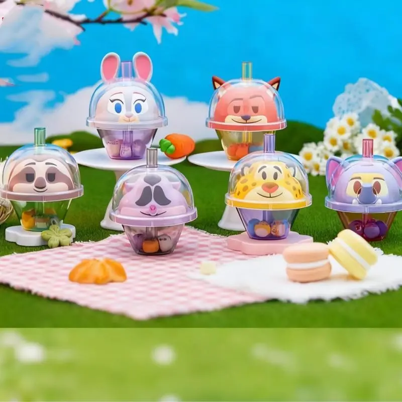 Disney Zootopia 2 Taro Ball Milk Tea Series Blind Box, Cute Animal + Milk Tea Design, Suitable For Daily Display,Unique design ,Home &Office Decorations,Birthday Gift/Valentine's Day Gift/New Year Gift For Friends Family Blindbags  Cute Collectible