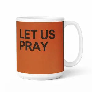 Let us pray mug design
