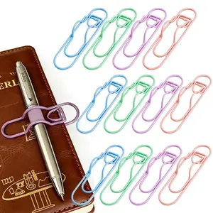 8/12 Metal Pen Clips, Durable Organizer Tools for Notebooks and Planners, Giant Shield Paper Clips, Binder Clip, 2.8 Inch, Ideal for Office and School Use
