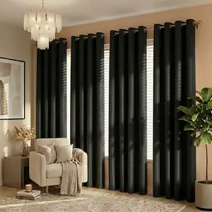 Four piece heavy-duty insulated blackout curtains with  full blackout, noise reduction, sound insulation, privacy protection, modern style balcony, bedroom partition decoration