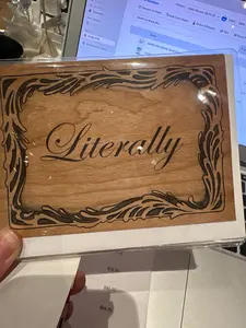 Spitfire Girl Literally Wood Folding Card