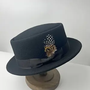 [Small Felt Hat] Men's Small Felt Hamburger Hat |   Gentleman Europe and United States Fashion Small Eaves Bowler Hat