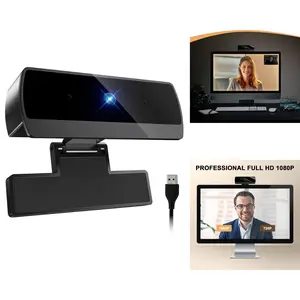 24MP 4K Ultra HD Webcam with Built-in Microphone, USB Plug & Play Computer Camera for PC, Laptop & Mac, Wide Angle Streaming Webcam with Auto Light Correction for Zoom, Teams, Online Meetings