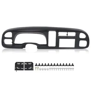 Double Din Dashboard Bezel Black Fit For 1998-2002 Dodge Ram 1500 2500 3500