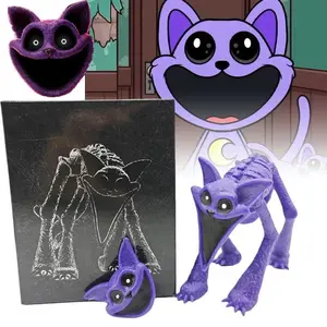 Smiling Critter CatNap Figures Horrible Poppy Time Statue Purple Cat Figurine Anime Sculpture House Decoration Desk Accessories