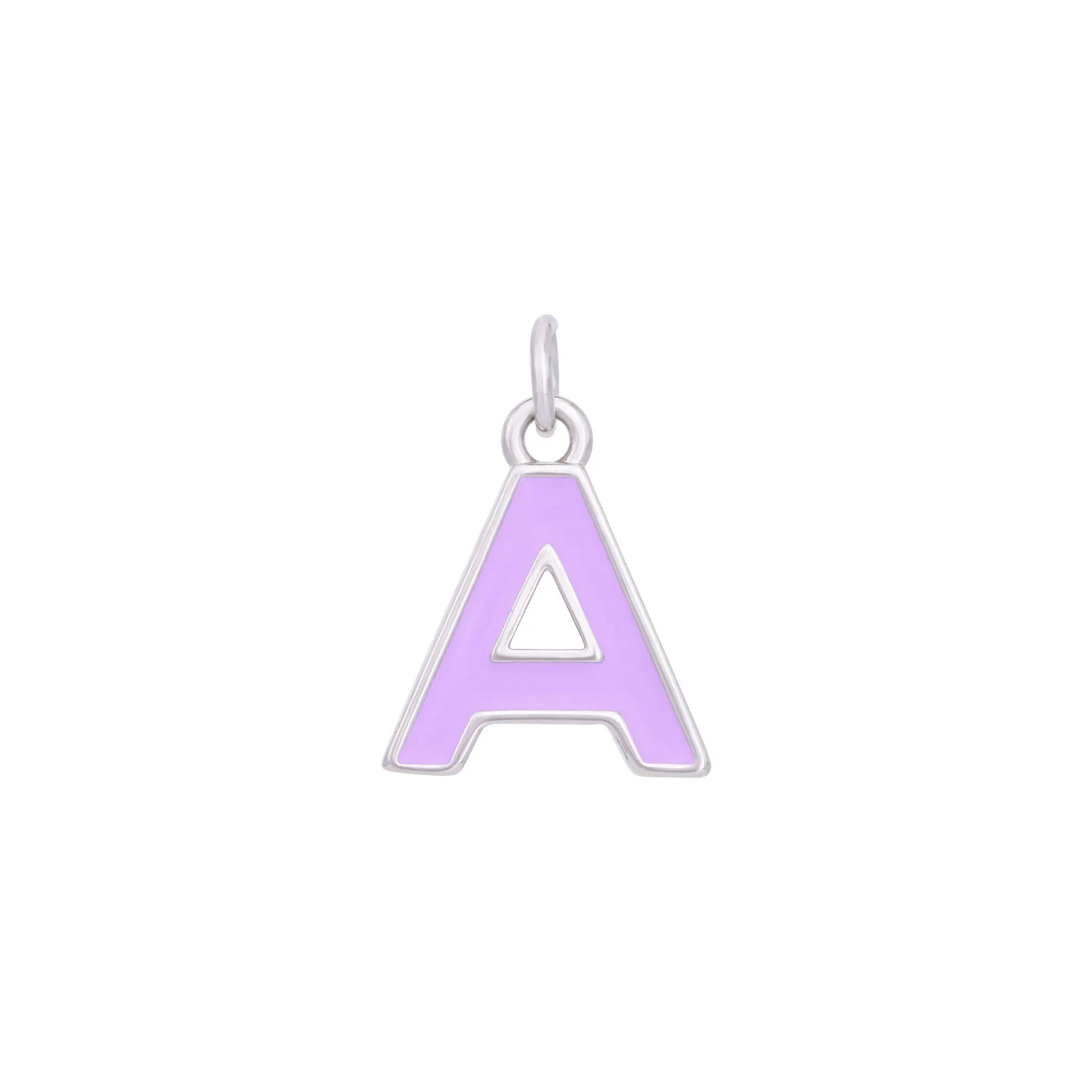 Purple & Silver Letter Charms A-Z