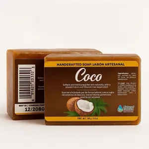 Jabón Artesanal de Coco / Coconut Handcrafted Soap  100g/3.5oz – Suaviza e Hidrata la Piel – Softens & Moisturizes the Skin