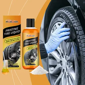 Homonth Pristine Tire Liquid Water-Based Polymer Cleaner for Car Tires Removes Dirt Stains Restores Like-New Look 100ml Easy to Use Rust and Water Spot Cleaner Duty Heavy