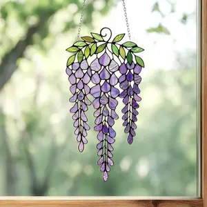 Wisteria Purple Suncatcher, Flower Acrylic