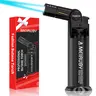 Butane Torch Lighter with Adjustable Jet Flame Head Angle/Safety Lock, Refillable Portable Culinary Blow Torch for Kitchen Cooking, Baking, BBQ, Welding & Camping (Fuel Not Included)