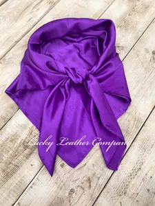 Purple Wild Rag, 35"x 35", Western Wild Rag, Boho, Cowboy Scarf