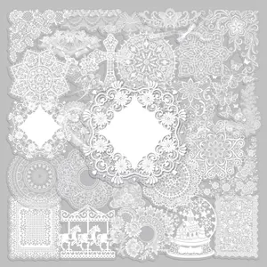 50sheets French romantic lace transparent sticker cartoon high appearance level souvenir album greeting card water cup refrigerator decorative sticker