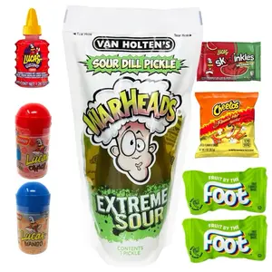 Chamoy Pickle kit w/ Extreme Sour Warheads Pickle