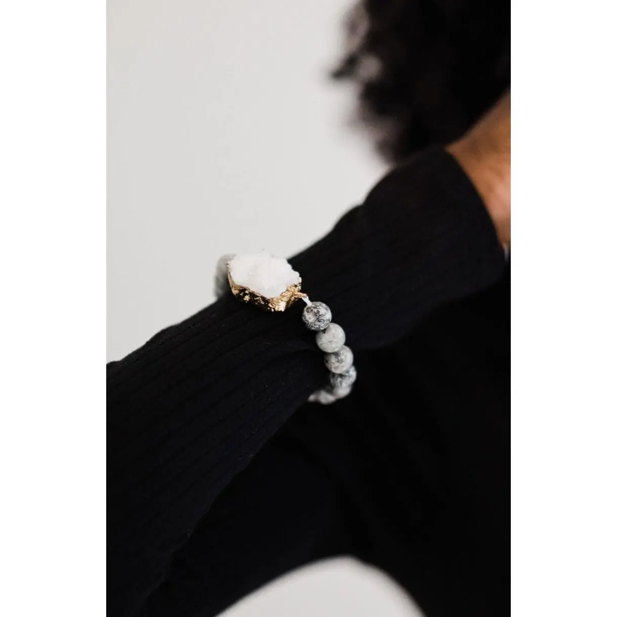 Kimora Beaded Druzy Bracelet - Final Sale