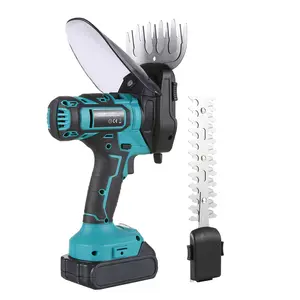 20V Cordless Lawn Mower Handheld Lawn Mower 2-in-1 Electric Lawn Mower and Electric Hedge Trimmer Cordless Lawn Mower for Gardening 1*Charger Pruning Shears US Standard