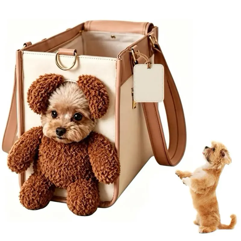 PET Carry Bag, Breathable Soft-Sided Pet Carrier for Small Dogs and Cats, Airline-Approved Travel Tote with Mesh Windows