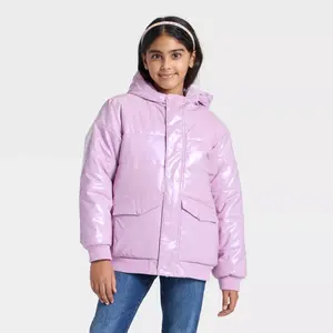 Girls' Hooded Puffer Jacket - Cat & Jack