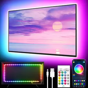 LED Lights for TV, 16.4FT TV LED Backlight, for 45-75 Inch TV, Music Sync TV LED Light with  Function - RGB Color Changing Light Strip for Bedroom (16.4ft)