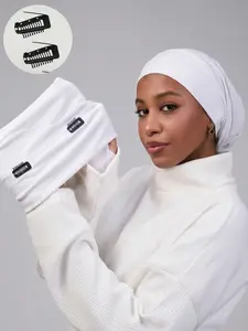 Women Muslim Turban Hat Stretchable Soft Comfort Design Inner Layer Anti-Slip Elastic Fabric Suitable for Daily Wear Ramadan Style