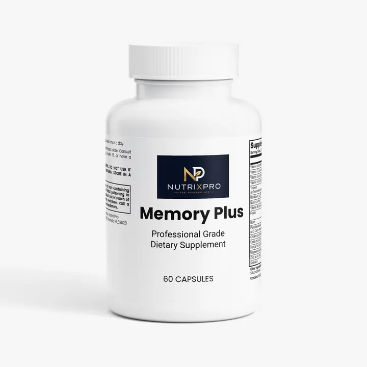 NutrixPro Memory+ Brain Health Supplement, Cognitive Support Vitamin for Focus & Mental Clarity