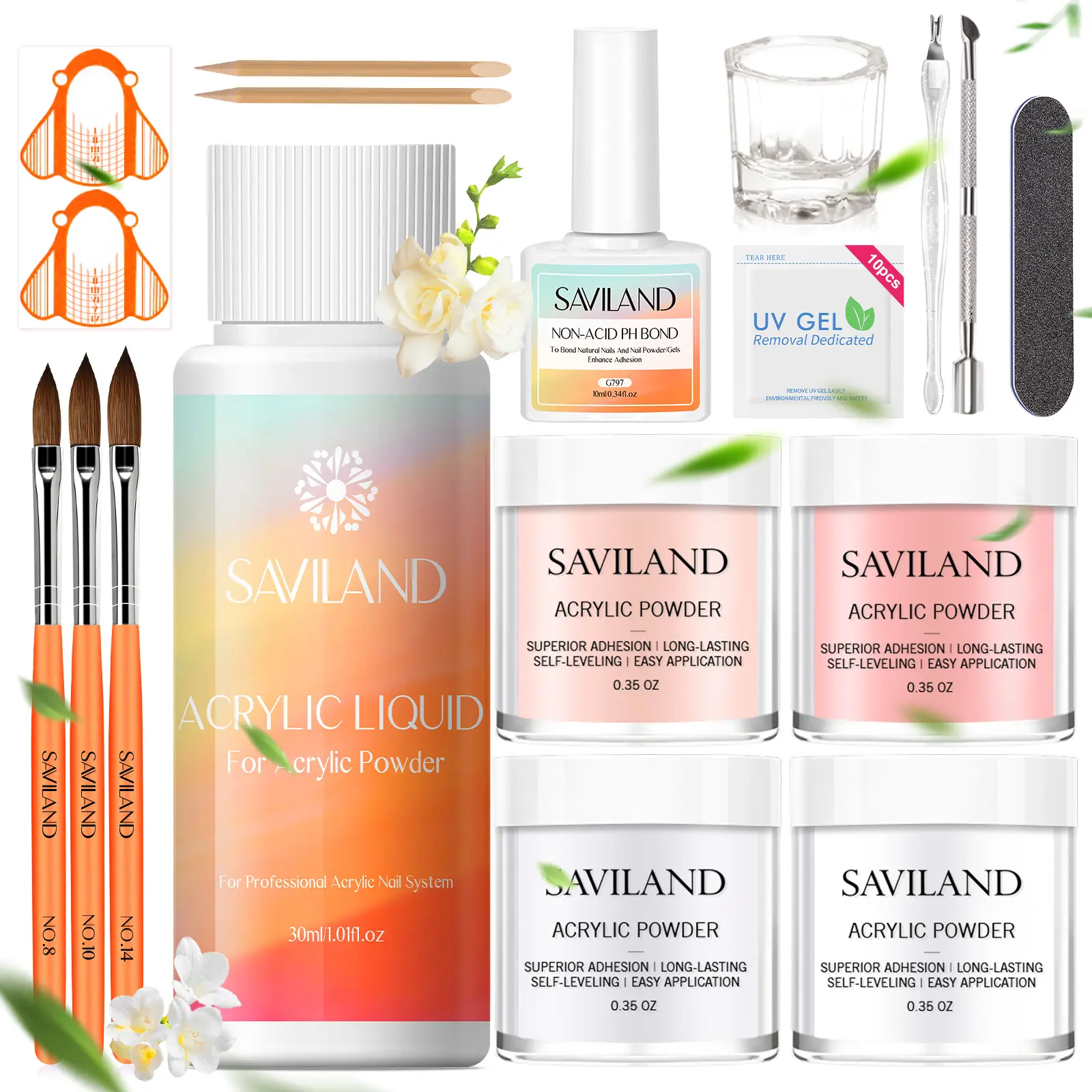 Nudes, Pink, Clear, & White Acrylic Powder Kit