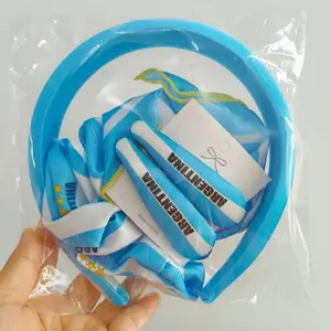 Argentina National Team Hair Set - 3Pcs Soccer Fan Headband, Scrunchie, Hair Clips Headbands for Women 2026