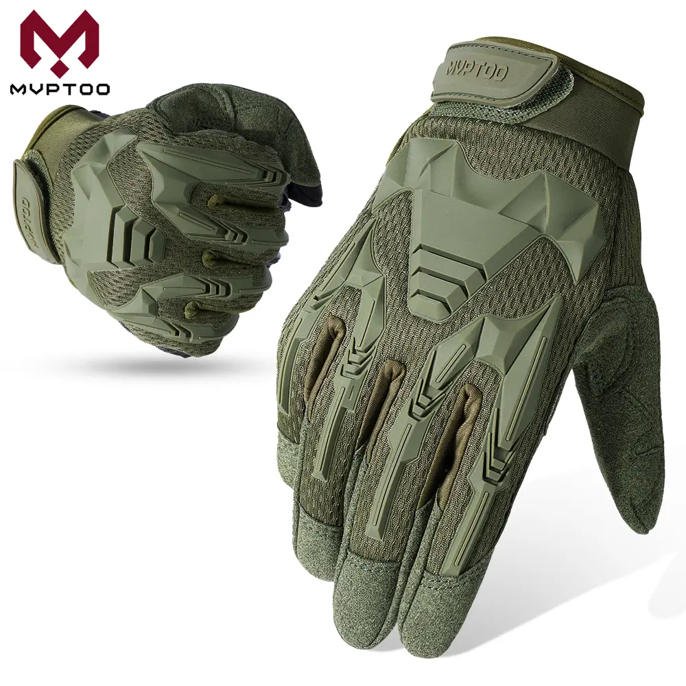 MVPTOO Tactical Outdoor Gloves Sports Gloves Breathable Touch Screen Full Finger Gloves for Motorcycle Working Airsoft Combat Hand Gloves