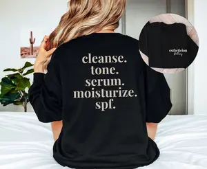Personalized Esthetician Sweatshirt, Esthetician Gifts, Skincare Sweater, Custom Skin Therapist Name, Gift for Skin Therapist Crewneck