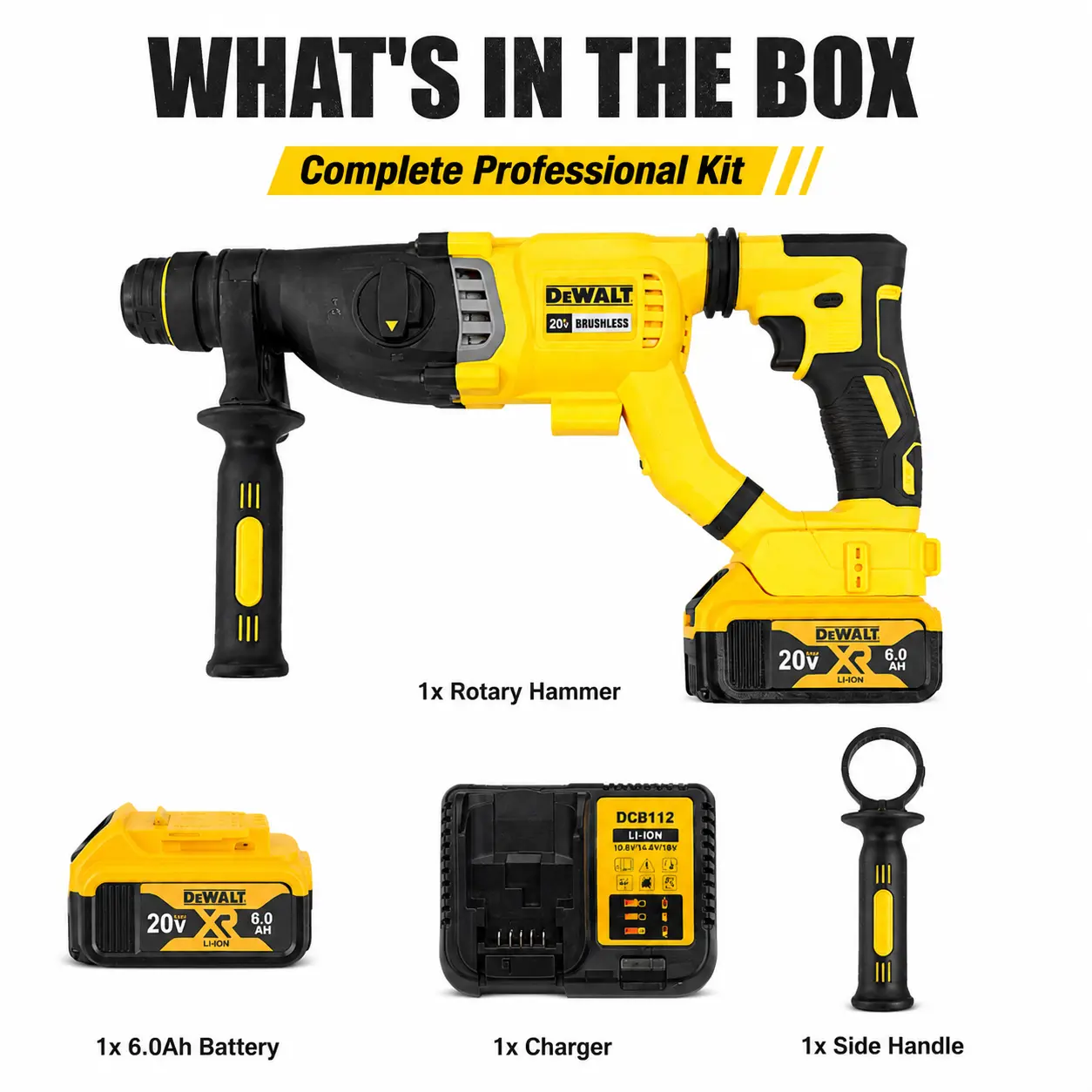 2026 DEWALT DCH263 20V Brushless Wireless Hammer SDS Handle in D Rotary Electric Hammer Concrete Wall Drill Hole Power Tools wooden home