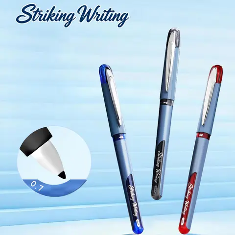 Direct Liquid Ink Rollerball Pen with Smooth Ink Flow, 700m Capacity and Replaceable Refill, 0.7mm Signature Pen for Office and School Use, Smooth Writing Pens, Office Writing Tool