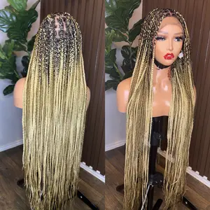 613/27 Knotless Braided Wig - Synthetic Full Machine Wig 613/27 Knotless Braided Wig - Synthetic Full Machine Wig
