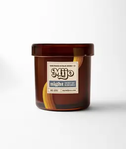 Mijo Candle Co Night Candle - Amber, Cedar, Violet - 8oz - 40hrs - Scent, Decor