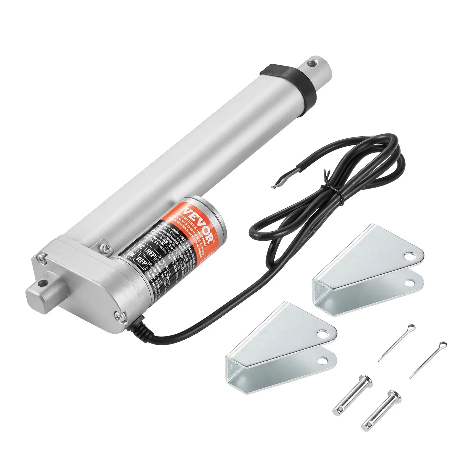 VEVOR 12V Linear Actuator for Furniture Beds, Robotic Arms - 6 inch Stroke, 330lbs High Load Capacity, High Torque Output, 0.19/s Stable Speed, IP54 Rated, Includes Brackets & Controller