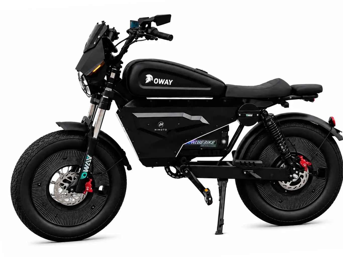 3000W Electric Fat Tire Bike, 60V 50Ah Long Range Cruiser E-Bike with RGB LED Battery Armor, 4-Piston Hydraulic Brakes, Nitrogen Suspension, Bluetooth Speaker & Cruise Control