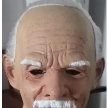 High Quality Creepy Old Man Latex Mask - Realistic Wrinkle Details, White Beard, and Bareheaded Design for Spooky Halloween Masquerade and Role Play - High-Quality Headgear for Adults Accessories(Raincoats) High Quality Creepy Old Man Latex Mask - Realistic Wrinkle Details, White Beard, and Bareheaded Design for Spooky Halloween Masquerade and Role Play - High-Quality Headgear for Adults Accessories(Raincoats)