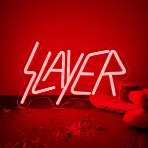 1pc “Slayer Killer ”Band LED Neon Sign, Vibrant Band Neon Light, LED Neon Lights, Wall Hanging, USB Powered, Perfect for Bedroom, Garage, Man Cave, Game Room,Party,Gift for Music Fans