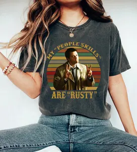 Misha Collins My People Skills Are Rusty Vintage T-Shirt, Supernaturall Shirt, Movies Quote Unisex TShirt