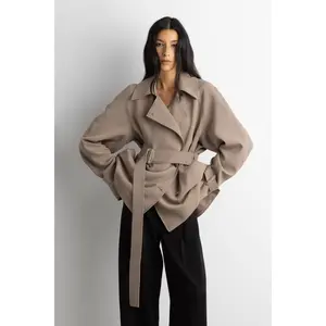 SHORT OVERSIZED TRENCH COAT